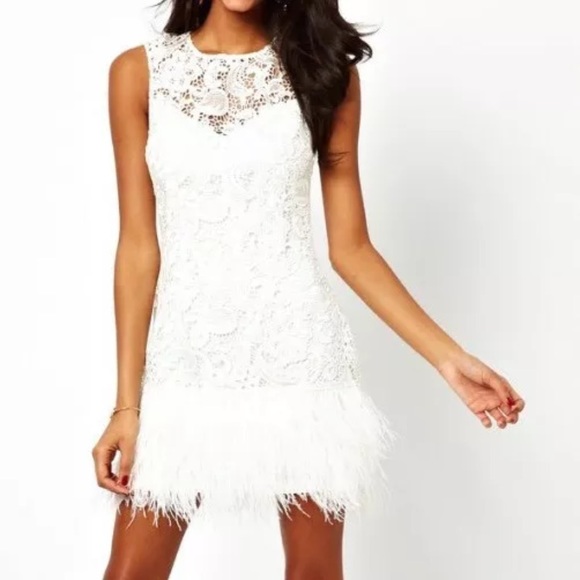 ASOS Dresses & Skirts - SALE !! Cocktail feather dress open back size xs